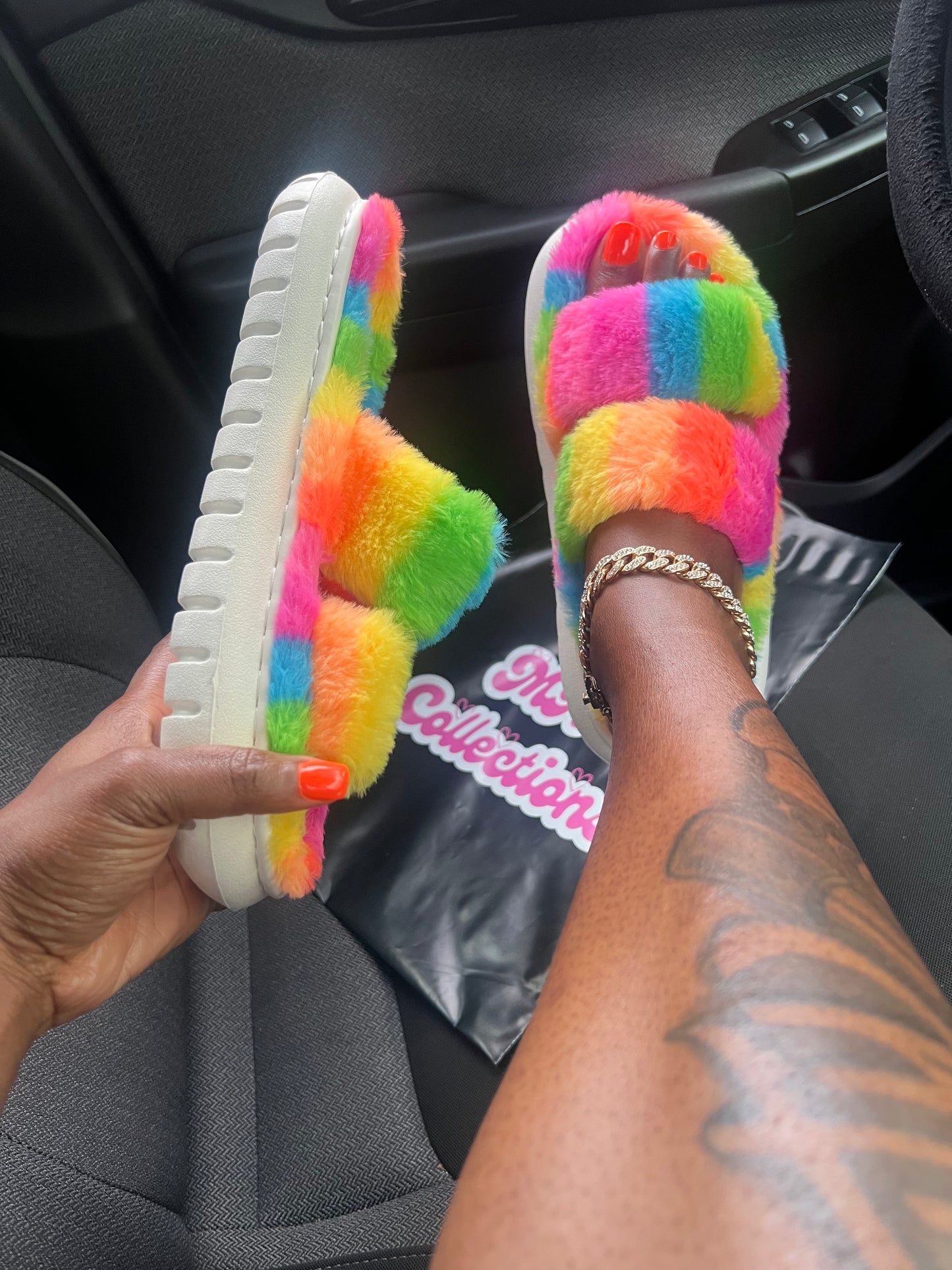 “Sherbet fluffy slides”